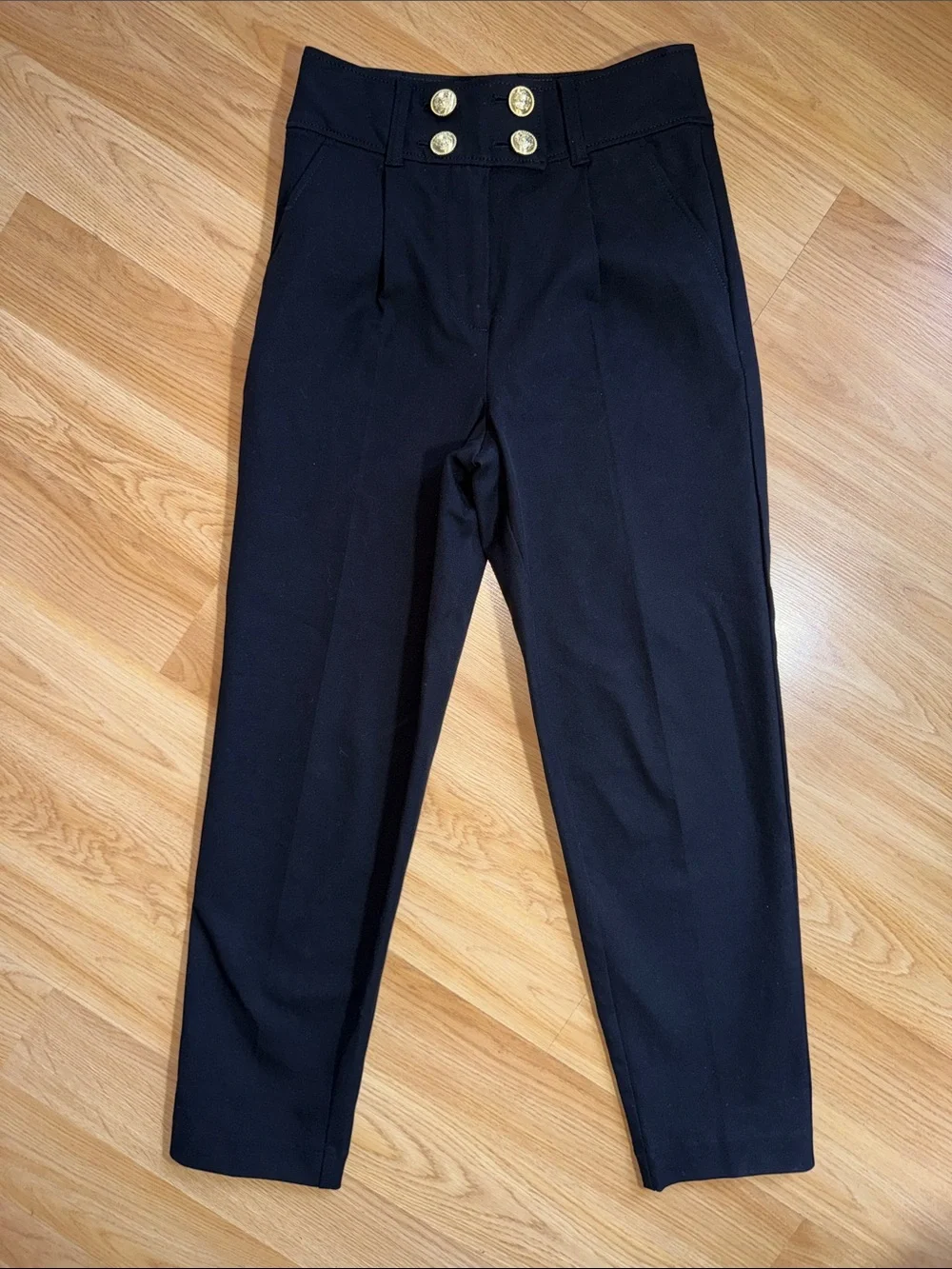 Derek Lam 10 Crosby LEONIE PLEATED TAPERED PANT Size 0 Runs Large Sailor